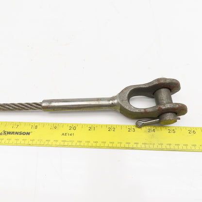 3/8" Wire Rope Rigging Single Leg Sling 22" W/Shackle