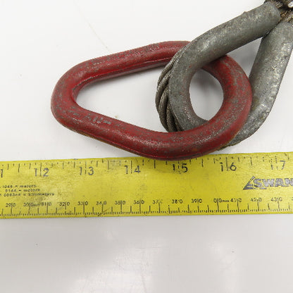 3/8" Wire Rope Rigging Single Leg Sling 22" W/Shackle