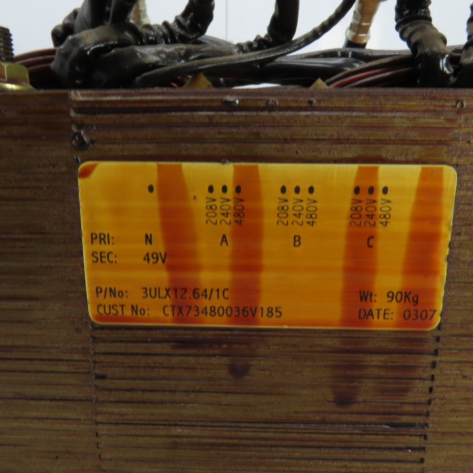 Romarsh Limited 3ULX12.64/1C CTX73480036V185 Transformer Pri 208-240-480V Sec49V