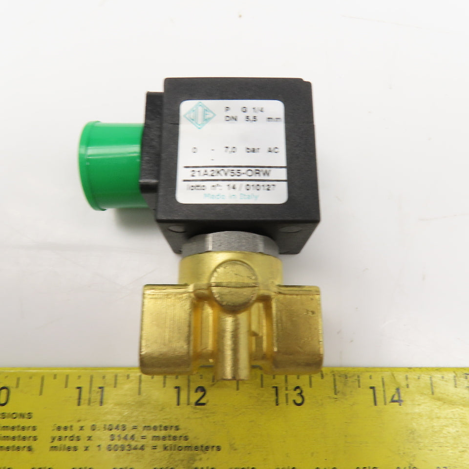 ODE 21A2KV55-ORW G1/4" Port Solenoid Valve 24V 50/60Hz