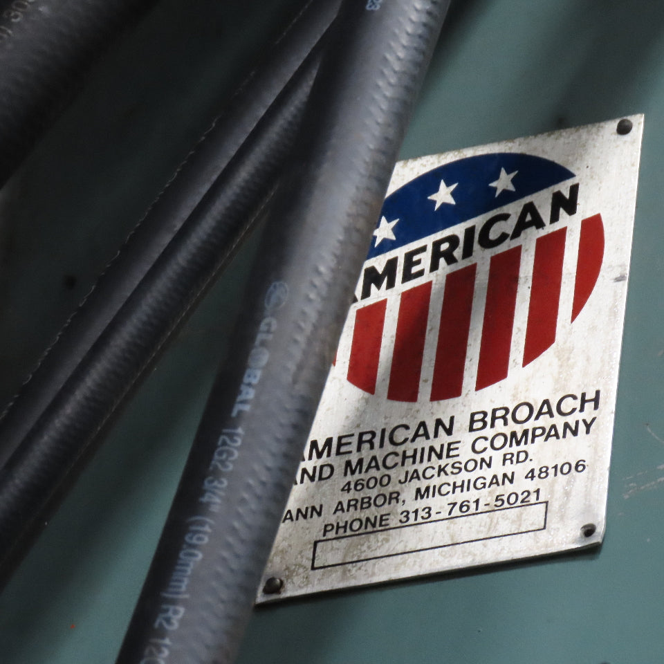 American Broach 952 10 Ton 36" Stroke Vertical Table Up Broach Machine Parts