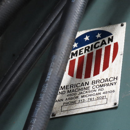 American Broach 952 10 Ton 36" Stroke Vertical Table Up Broach Machine Parts