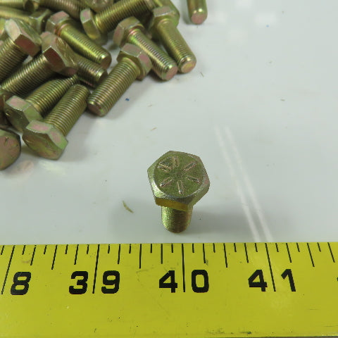 M10 - 1.25 x 25mm Metric  Hex Head Cap Screw Bolt Plated Lot of 75