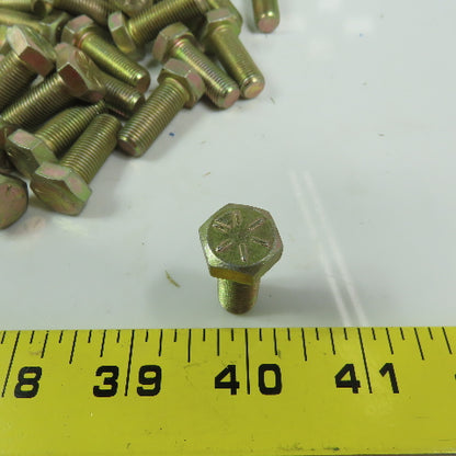 M10 - 1.25 x 25mm Metric  Hex Head Cap Screw Bolt Plated Lot of 75