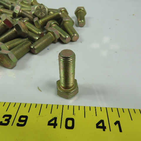 M10 - 1.25 x 25mm Metric  Hex Head Cap Screw Bolt Plated Lot of 75