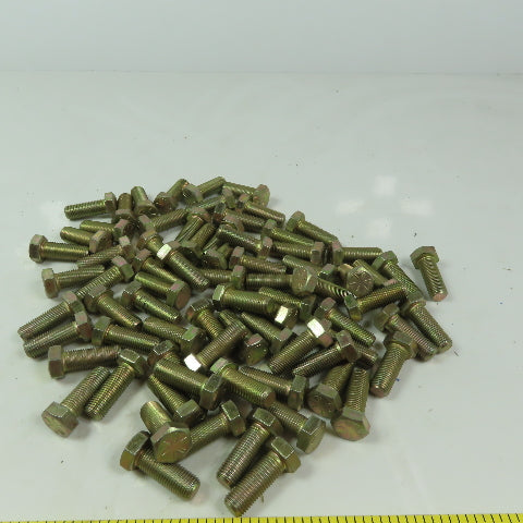 M10 - 1.25 x 25mm Metric  Hex Head Cap Screw Bolt Plated Lot of 75