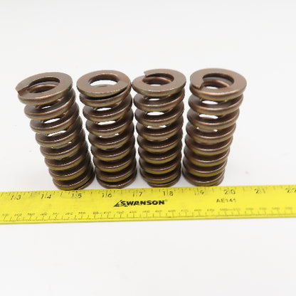 3/4" Rod Flat Wire Die Spring 3-1/2" Long Gold 1-1/2" Hole Lot Of 4