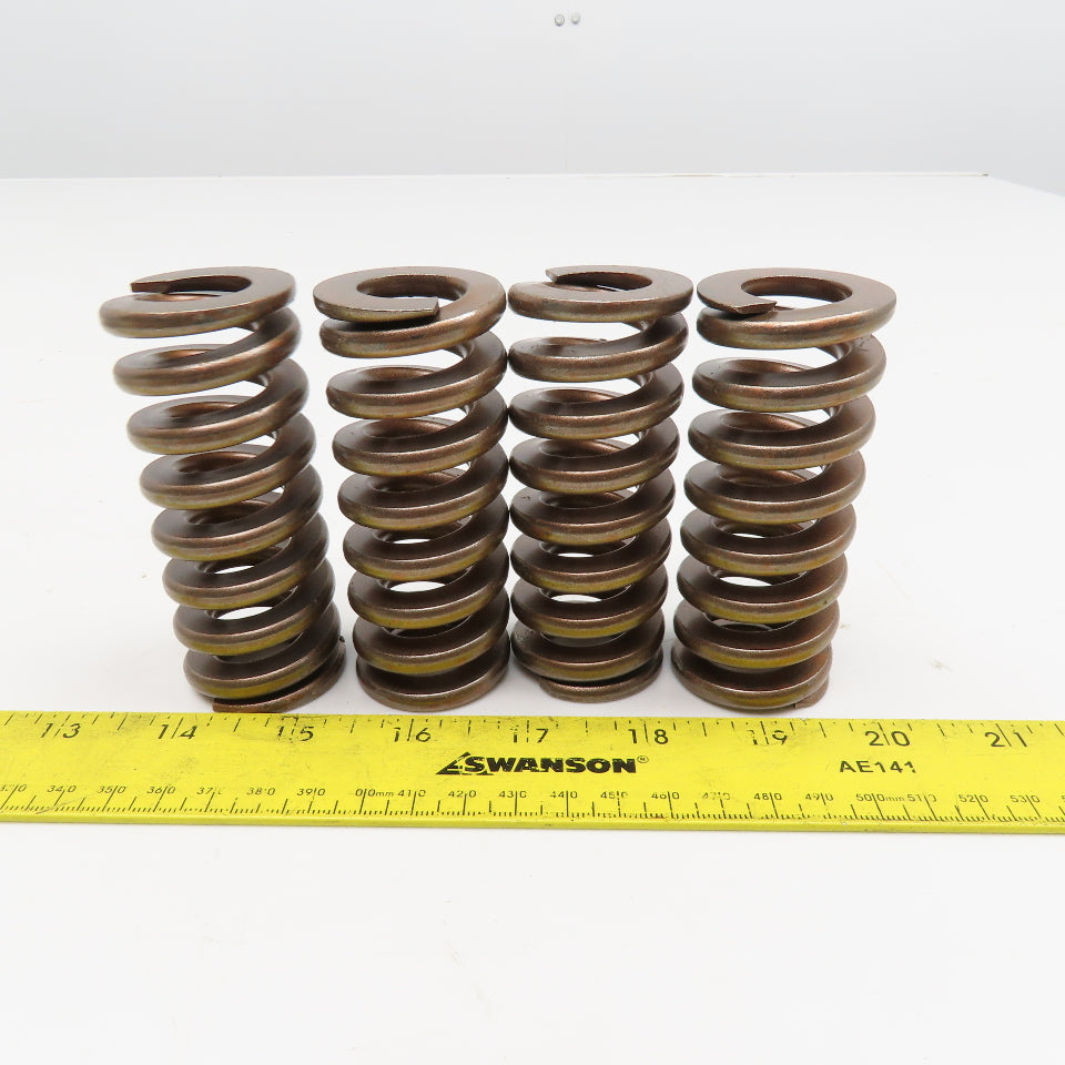 3/4" Rod Flat Wire Die Spring 3-1/2" Long Gold 1-1/2" Hole Lot Of 4