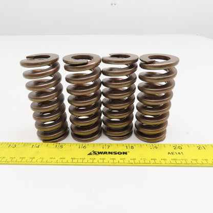 3/4" Rod Flat Wire Die Spring 3-1/2" Long Gold 1-1/2" Hole Lot Of 4