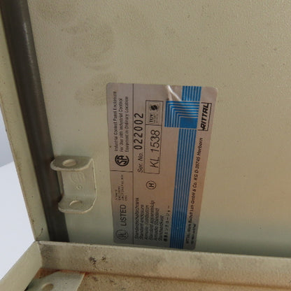 Rittal KL 1538 23-1/2" x 11-1/2" x 4-1/2" Electrical Junction Box W/Backplate