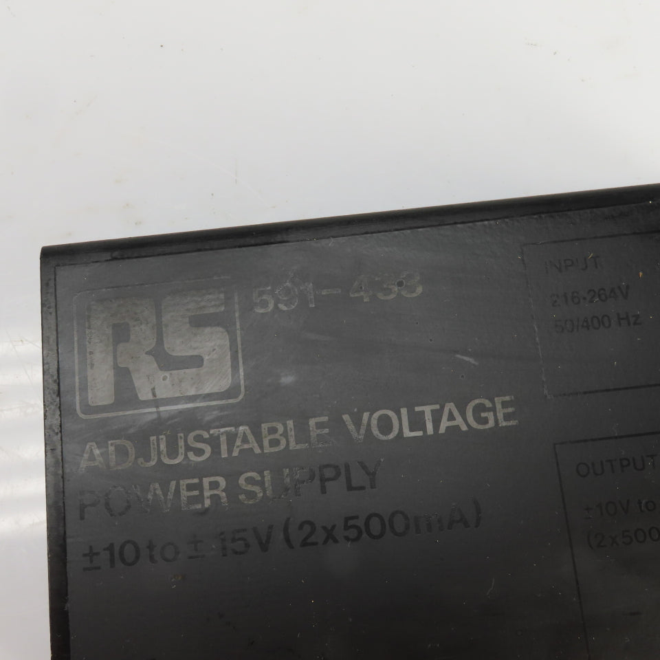 RS 591-433 Adjustable Voltage Power Supply 216-264V Input 10-15V Output