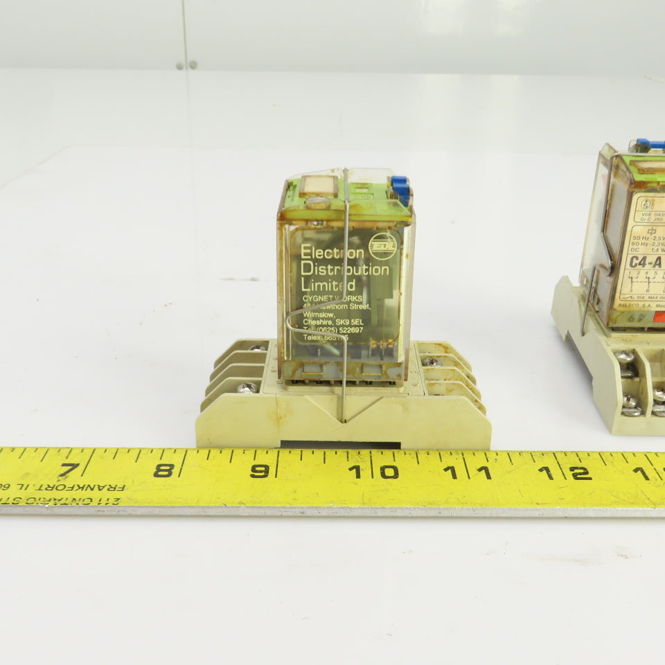 Releco C4-A49 Relay 2.3VA 60HZ 10A 380VAC Lot Of 2