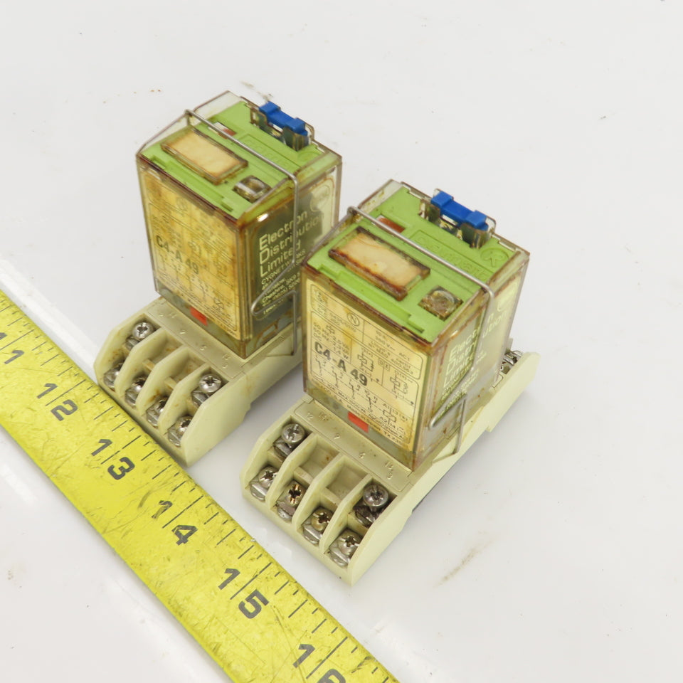 Releco C4-A49 Relay 2.3VA 60HZ 10A 380VAC Lot Of 2