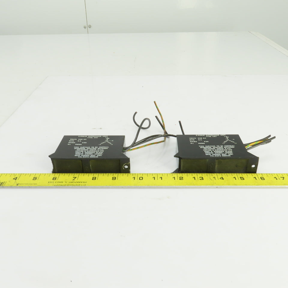 Taylor & Goodman Type CO1 3 Phase Suppressor Unit 440VAC 220HMS 50/60HZ Lot Of 2