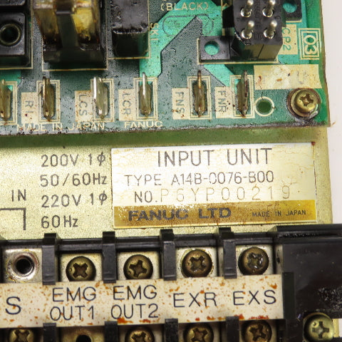 Fanuc A14B-0076-B00 Input Unit 200V 1PH 50/60HZ