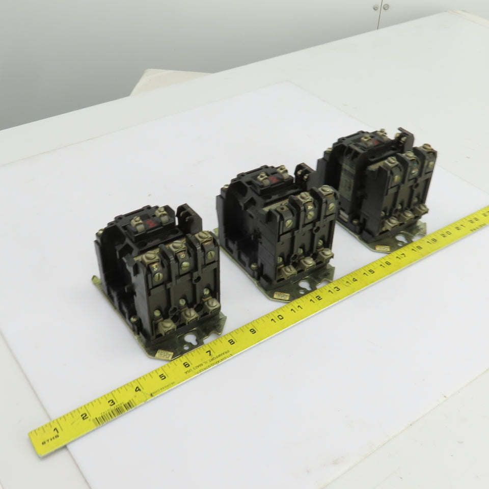 Allen Bradley 500-B0D930 Size 1 Contactor 2-10HP 600V 120V Coil 27A Lot Of 3