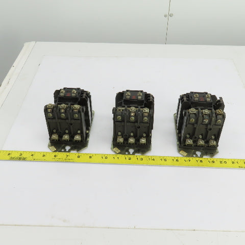 Allen Bradley 500-B0D930 Size 1 Contactor 2-10HP 600V 120V Coil 27A Lot Of 3