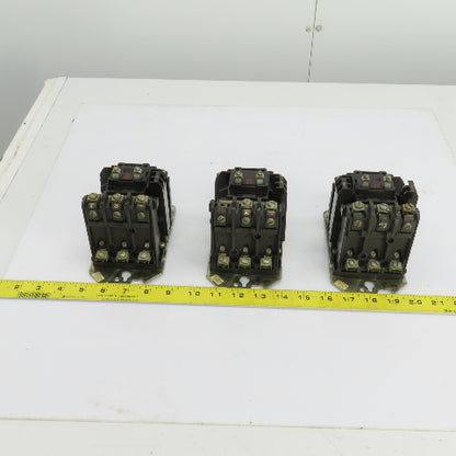 Allen Bradley 500-B0D930 Size 1 Contactor 2-10HP 600V 120V Coil 27A Lot Of 3