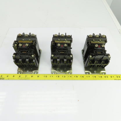 Allen Bradley 500-B0D930 Size 1 Contactor 2-10HP 600V 120V Coil 27A Lot Of 3