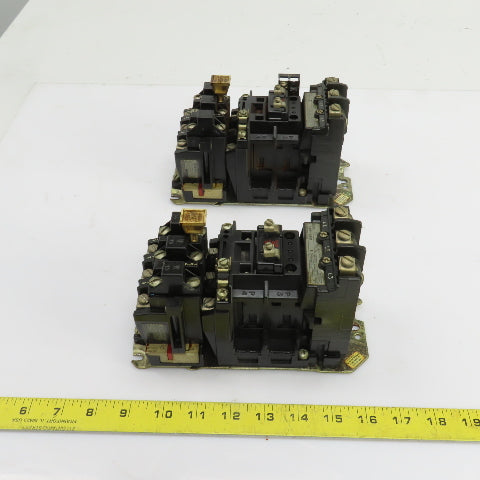 Allen Bradley 509-A0D Size 0 Ser B Contactor 1-5HP 600V 120V Coil 18A Lot Of 2