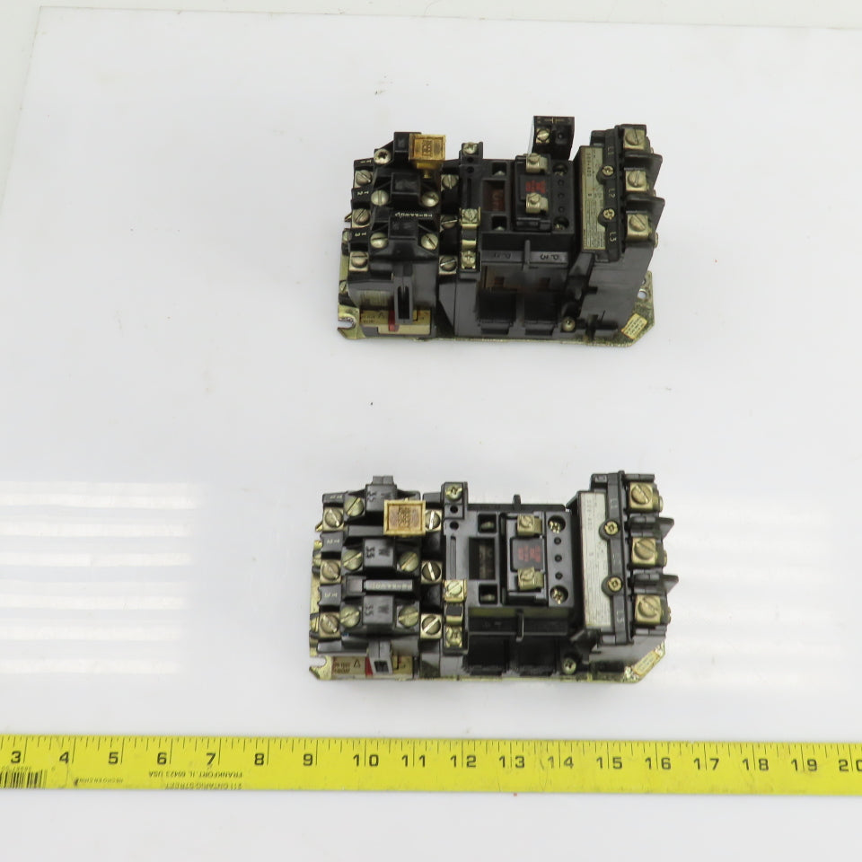 Allen Bradley 509-A0D Size 0 Ser B Contactor 1-5HP 600V 120V Coil 18A Lot Of 2