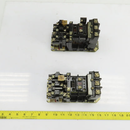 Allen Bradley 509-A0D Size 0 Ser B Contactor 1-5HP 600V 120V Coil 18A Lot Of 2