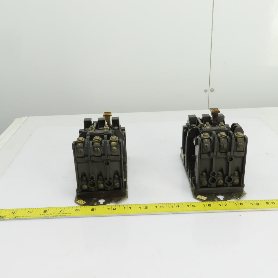 Allen Bradley 509-A0D Size 0 Ser B Contactor 1-5HP 600V 120V Coil 18A Lot Of 2