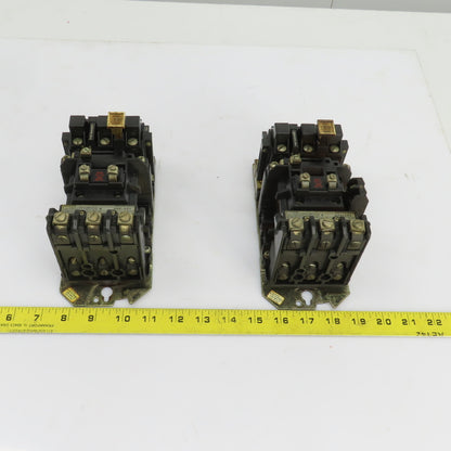 Allen Bradley 509-A0D Size 0 Ser B Contactor 1-5HP 600V 120V Coil 18A Lot Of 2