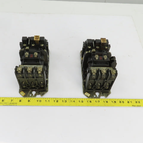 Allen Bradley 509-A0D Size 0 Ser B Contactor 1-5HP 600V 120V Coil 18A Lot Of 2