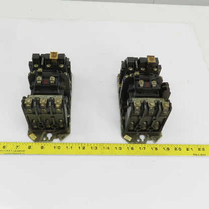 Allen Bradley 509-A0D Size 0 Ser B Contactor 1-5HP 600V 120V Coil 18A Lot Of 2