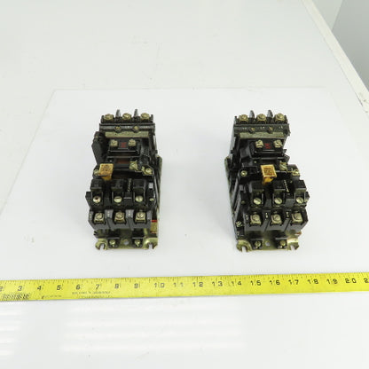 Allen Bradley 509-A0D Size 0 Ser B Contactor 1-5HP 600V 120V Coil 18A Lot Of 2