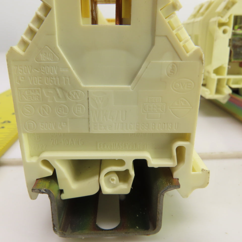 Wieland WK4/U DIN Rail Mount Terminal Blocks 20-10 AGW 600V 40A Lot Of 170