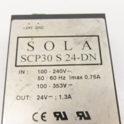 Sola SCP30 S 24-DN AC/DC DIN Rail Power Supply 24VDC