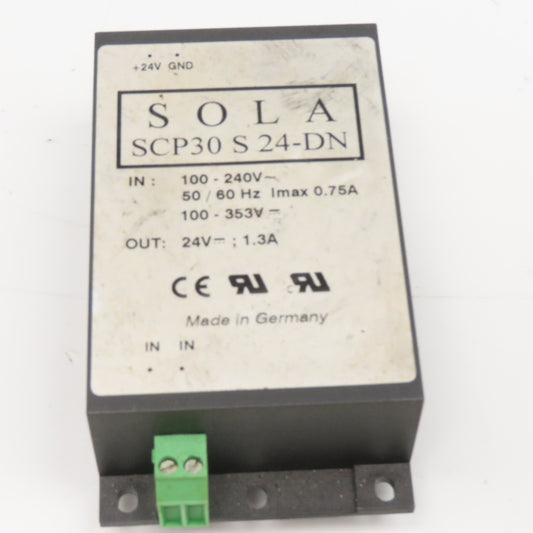 Sola SCP30 S 24-DN AC/DC DIN Rail Power Supply 24VDC