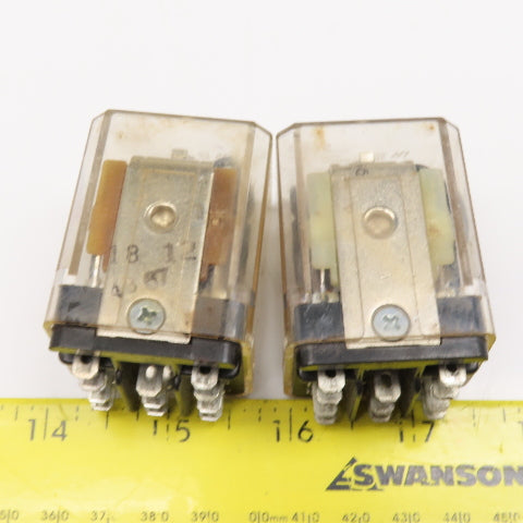 Potter Brumfield KUMP-14D18-12 1/2Hp 600VAC Ice Cube Relay 12VDC Coil Lot Of 2