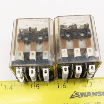 Potter Brumfield KUMP-14D18-12 1/2Hp 600VAC Ice Cube Relay 12VDC Coil Lot Of 2