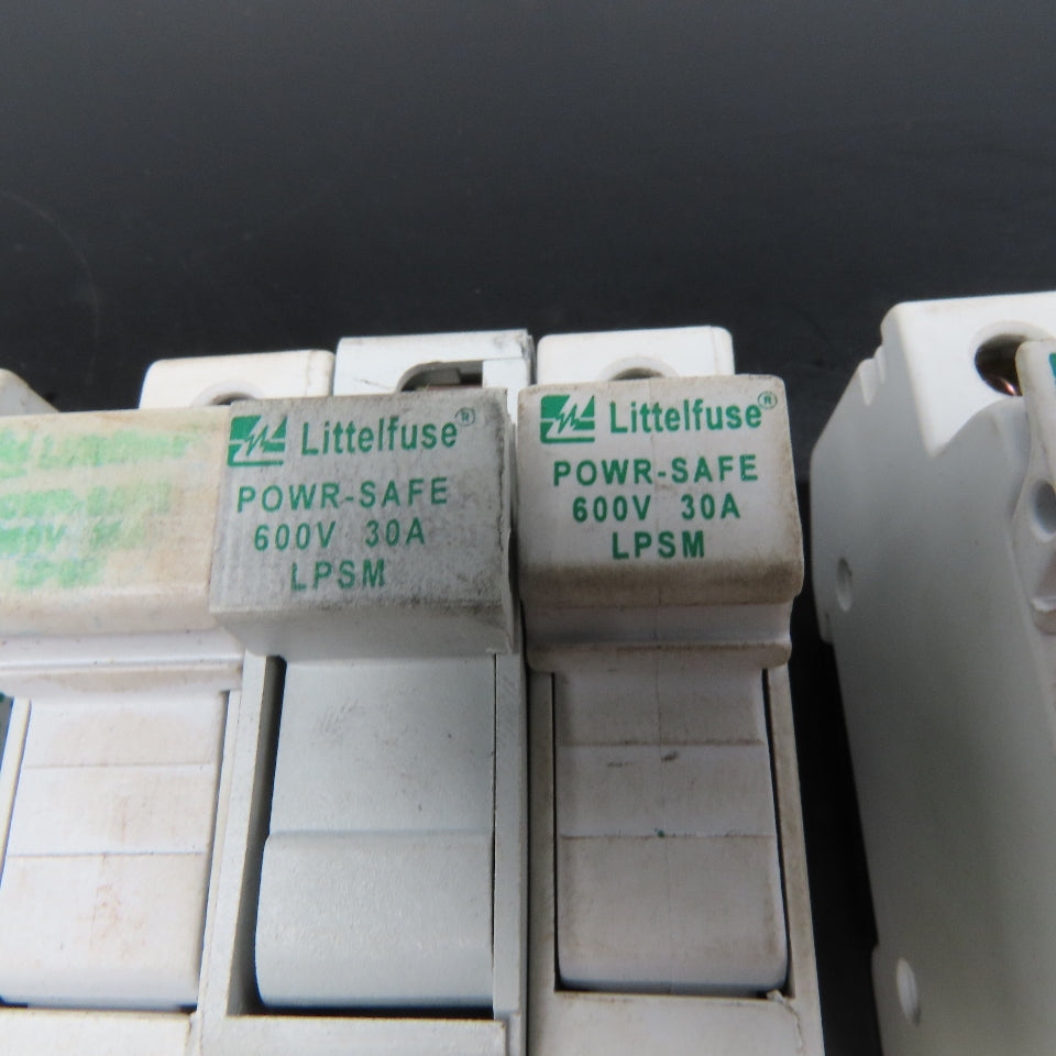 Littelfuse  LPSM 30A Single Pole DIN Mount Fuse Holder 600V Lot Of 9