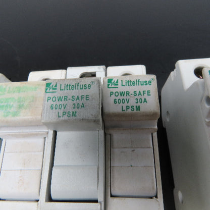 Littelfuse  LPSM 30A Single Pole DIN Mount Fuse Holder 600V Lot Of 9