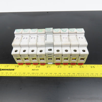 Littelfuse  LPSM 30A Single Pole DIN Mount Fuse Holder 600V Lot Of 9