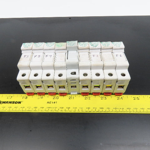 Littelfuse  LPSM 30A Single Pole DIN Mount Fuse Holder 600V Lot Of 9