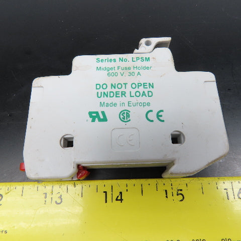 Littelfuse  LPSM 30A Single Pole DIN Mount Fuse Holder 600V Lot Of 9