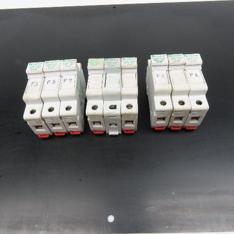 Littelfuse  LPSM 30A Single Pole DIN Mount Fuse Holder 600V Lot Of 9