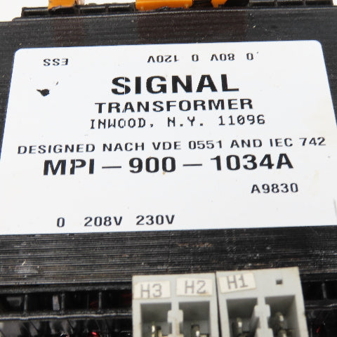 Signal Transformer MPI-900-1034A 208/230V Primary Transformer 80/120V Secondary