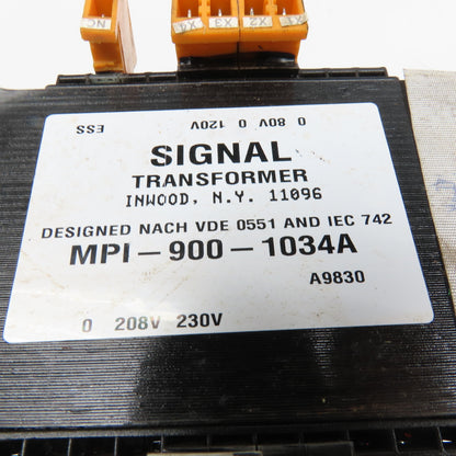 Signal Transformer MPI-900-1034A 208/230V Primary Transformer 80/120V Secondary