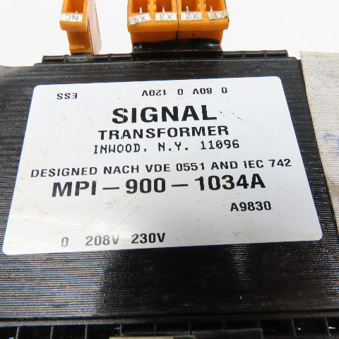 Signal Transformer MPI-900-1034A 208/230V Primary Transformer 80/120V Secondary