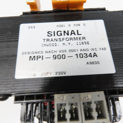 Signal Transformer MPI-900-1034A 208/230V Primary Transformer 80/120V Secondary