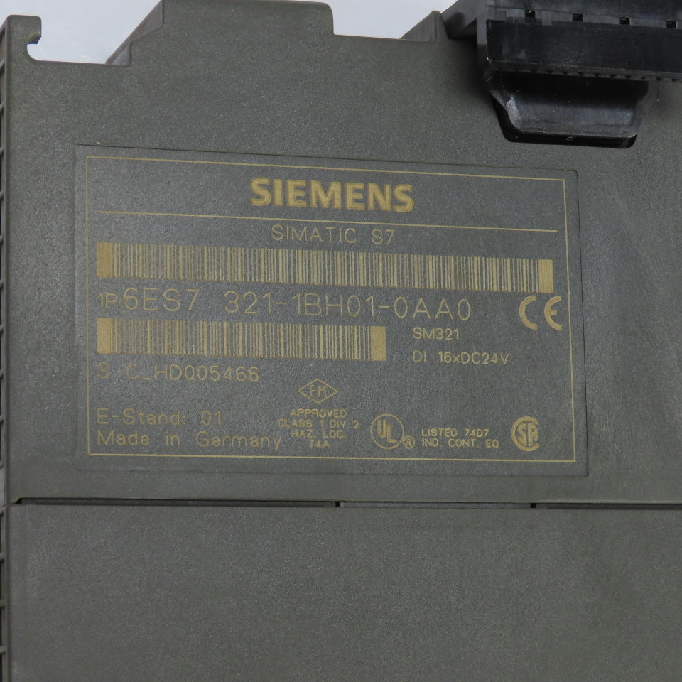 Siemens 6ES7 321-1BH01-0AA0 Simatic S7 Input Module 24VDC SM321