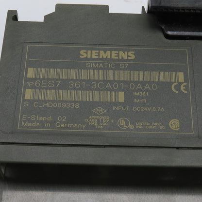 Siemens 6ES7 361-3CA01-0AA0 Simatic S7 Interface Module 24VDC IM361 Lot Of 2