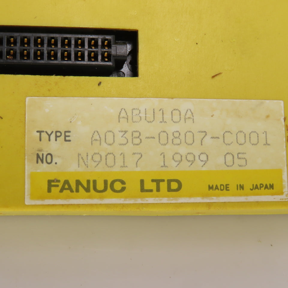 Fanuc A03B-0807-C011 PLC Assembly I/O Chassis CPU 10 Slot Rack A03B-0807-C104#D