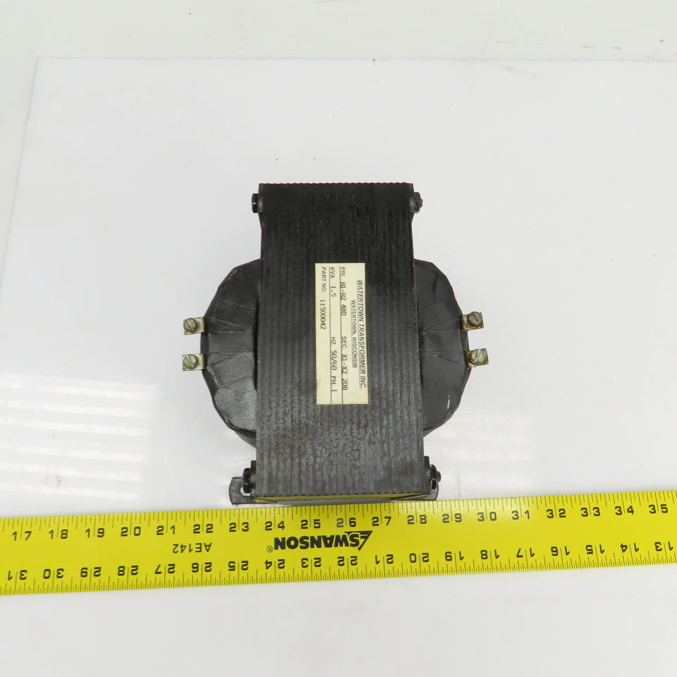 Watertown 11500042 1.5kVA Single Phase Machine Transformer Pri 480V Sec 280V